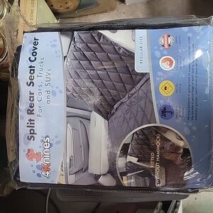 MONEY DONATED TO SPCA 4knines Split rear seat cover for cars trucks and suv